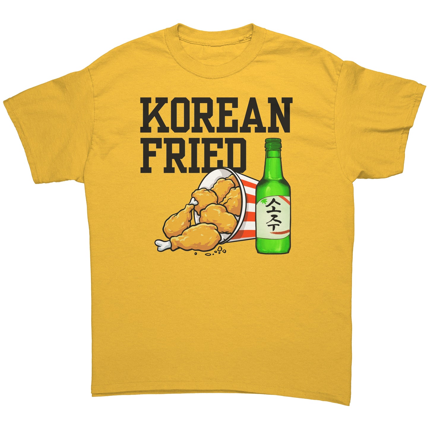SKT Foodie Tees: Fun KOREAN FRIED Unisex Cotton Tee