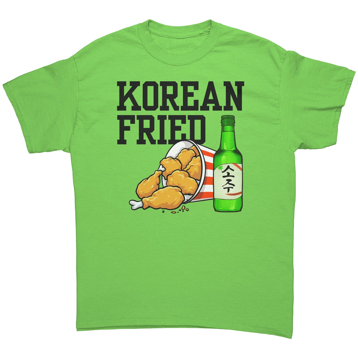 SKT Foodie Tees: Fun KOREAN FRIED Unisex Cotton Tee
