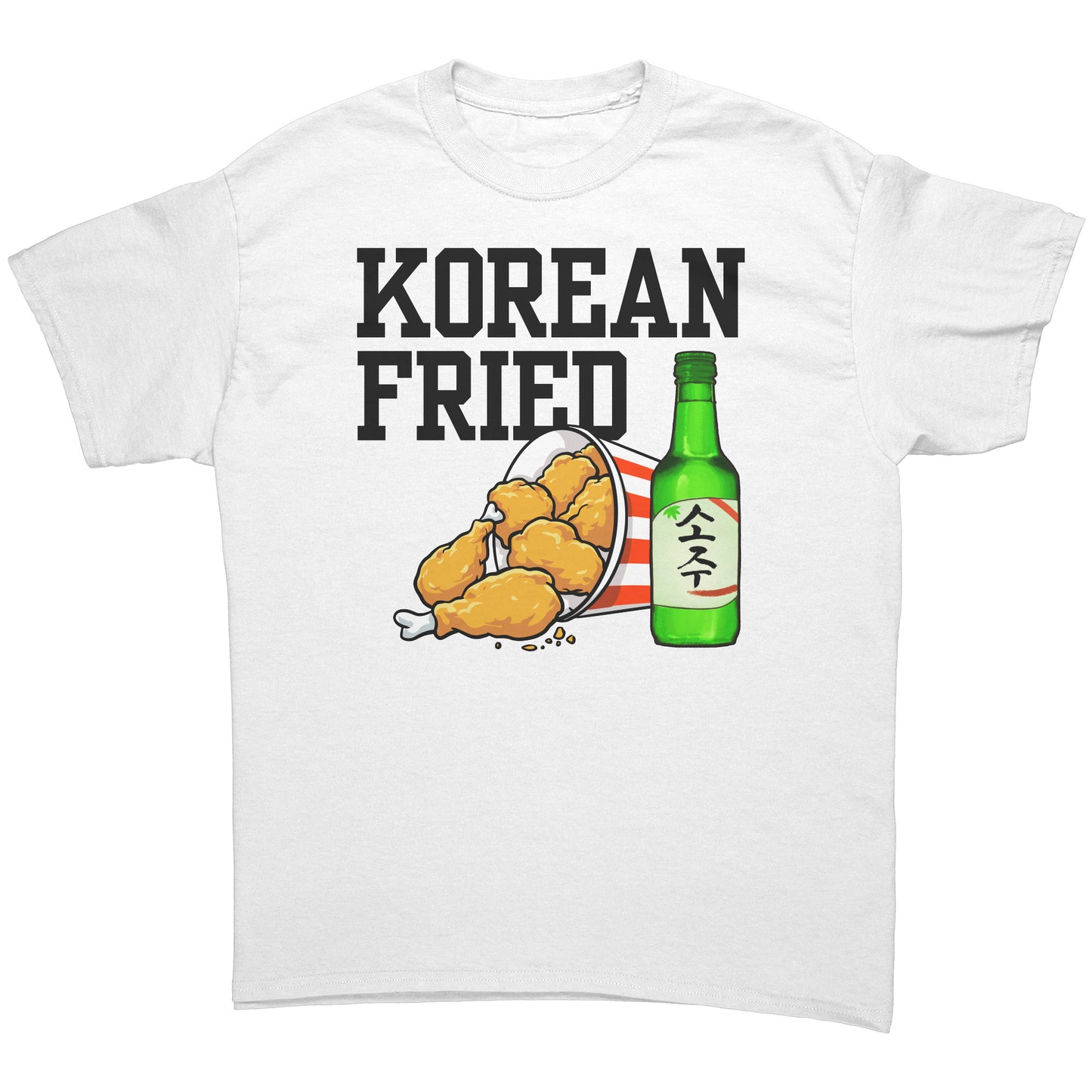 SKT Foodie Tees: Fun KOREAN FRIED Unisex Cotton Tee