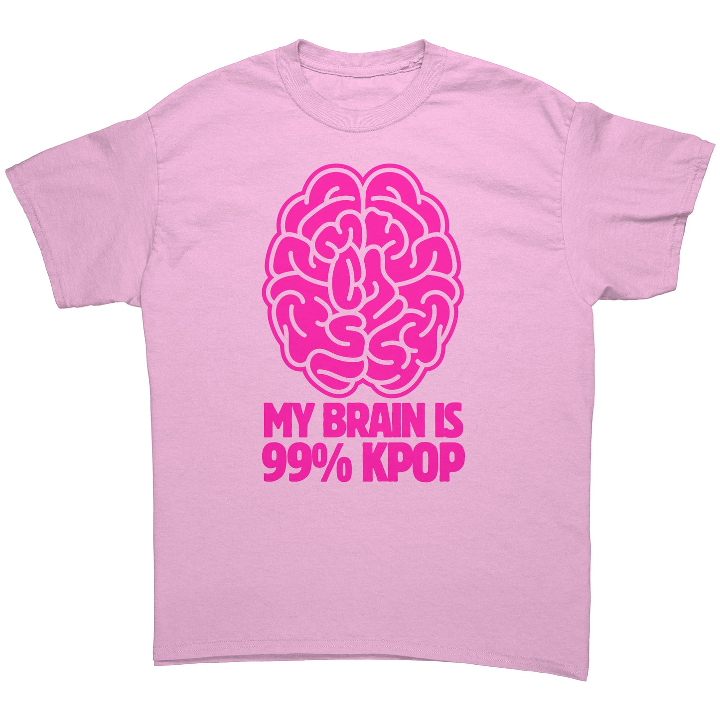 SKT KPOP Tees: MY BRAIN IS 99% KPOP Unisex Cotton Tee