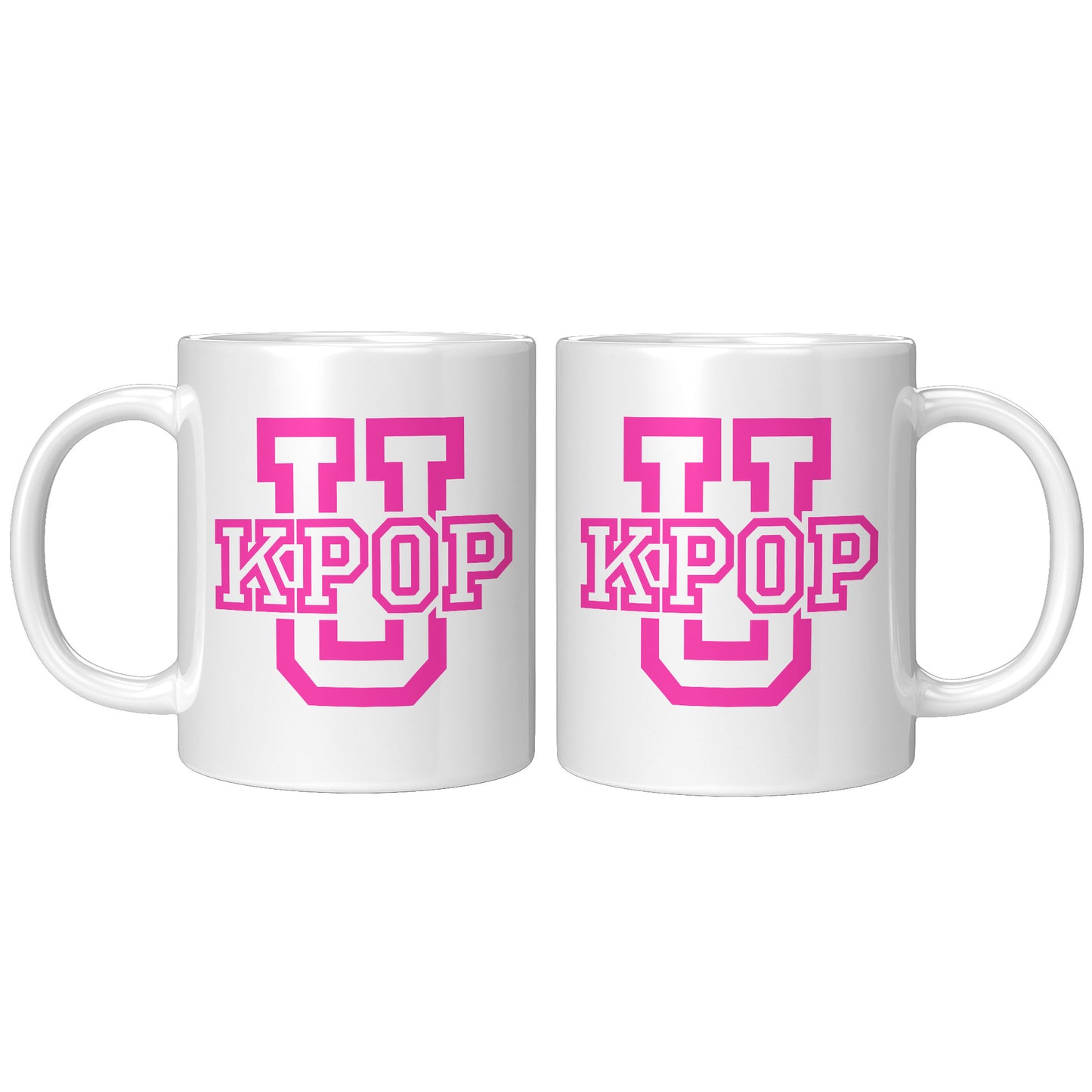 SKT Mugs: Hot Pink Design KPOP U Ceramic Mug