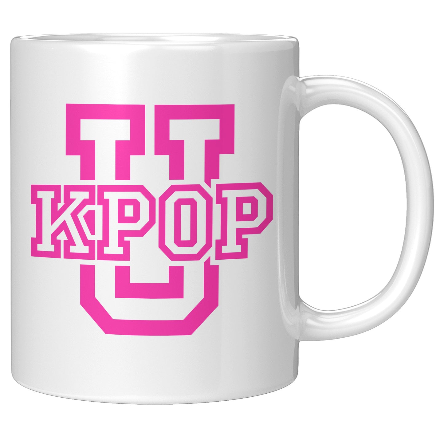 SKT Mugs: Hot Pink Design KPOP U Ceramic Mug