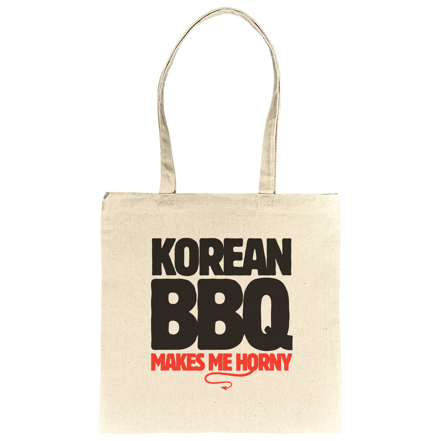 SKT Totes: KOREAN BBQ MAKES ME HORNY Cotton Tote Bag