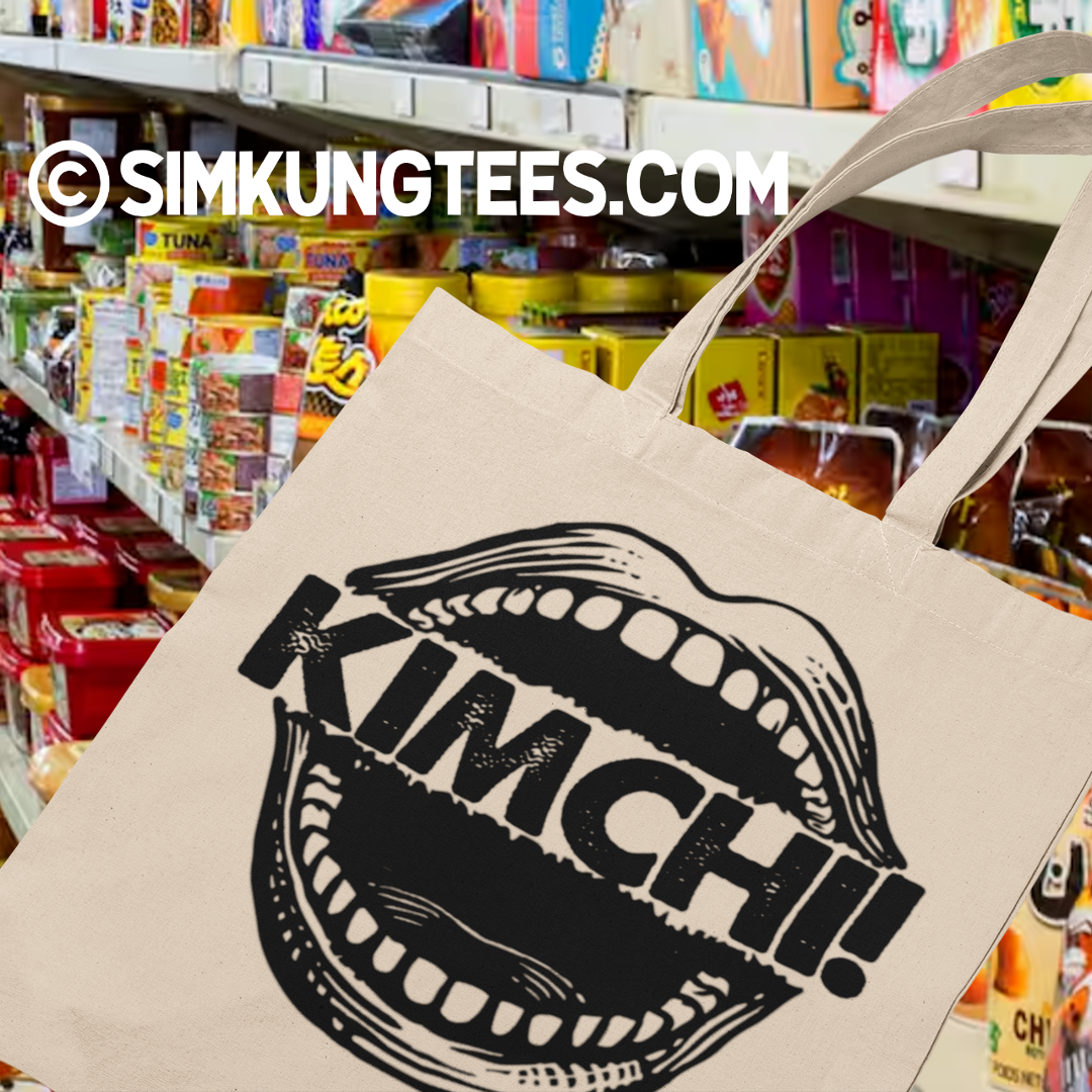 SKT Totes: SCREAMING KIMCHI Cotton Tote Bag