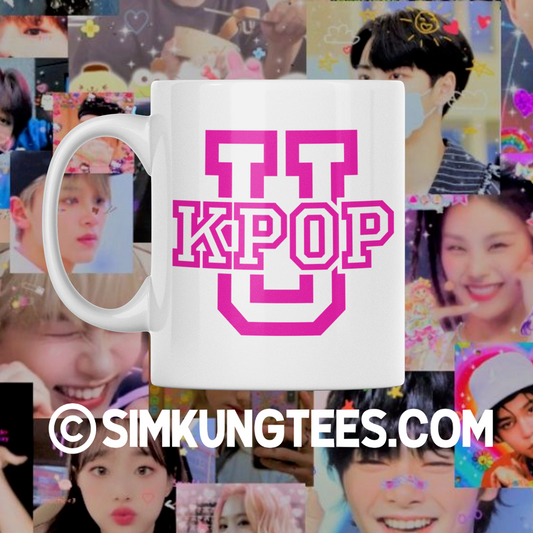 SKT Mugs: Hot Pink Design KPOP U Ceramic Mug