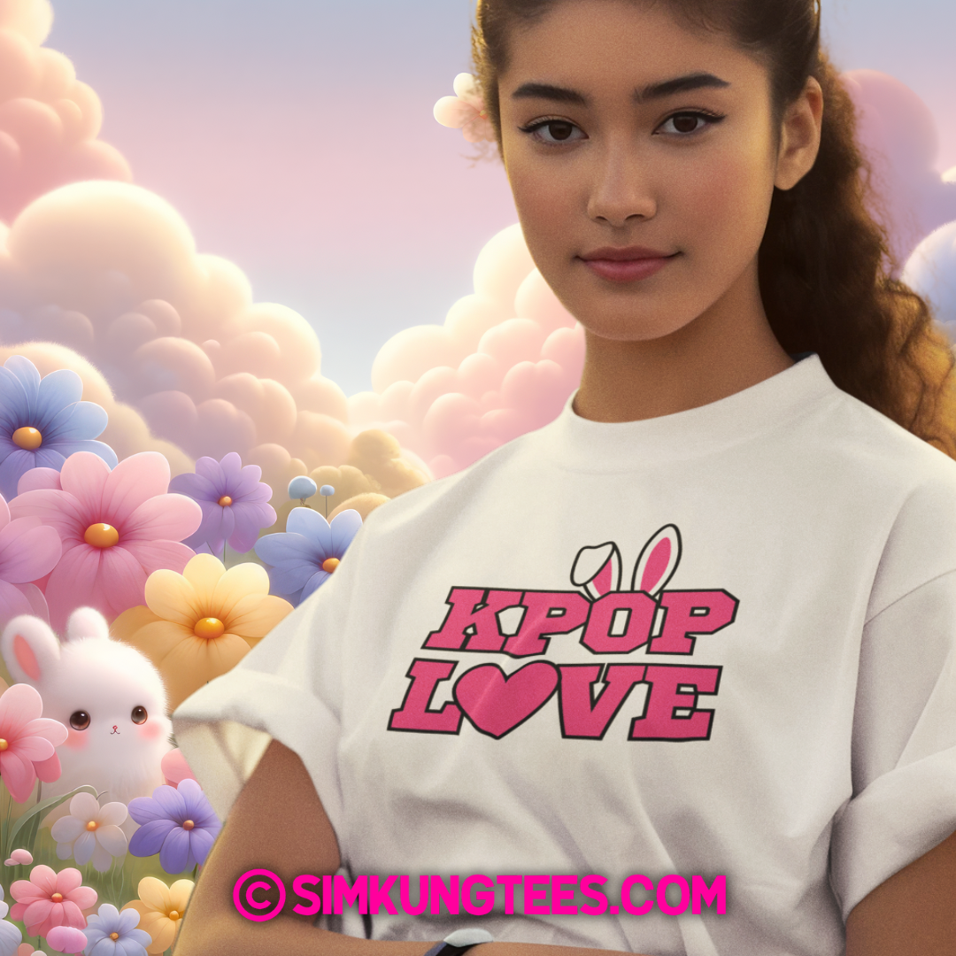 SKT KPOP Tees: Cute KPOP LOVE BUNNY Unisex Tee