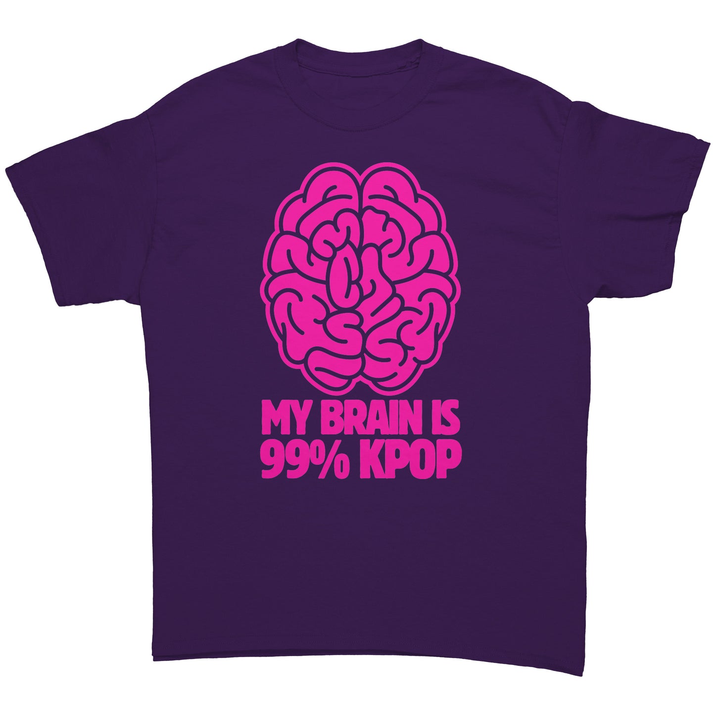 SKT KPOP Tees: MY BRAIN IS 99% KPOP Unisex Cotton Tee