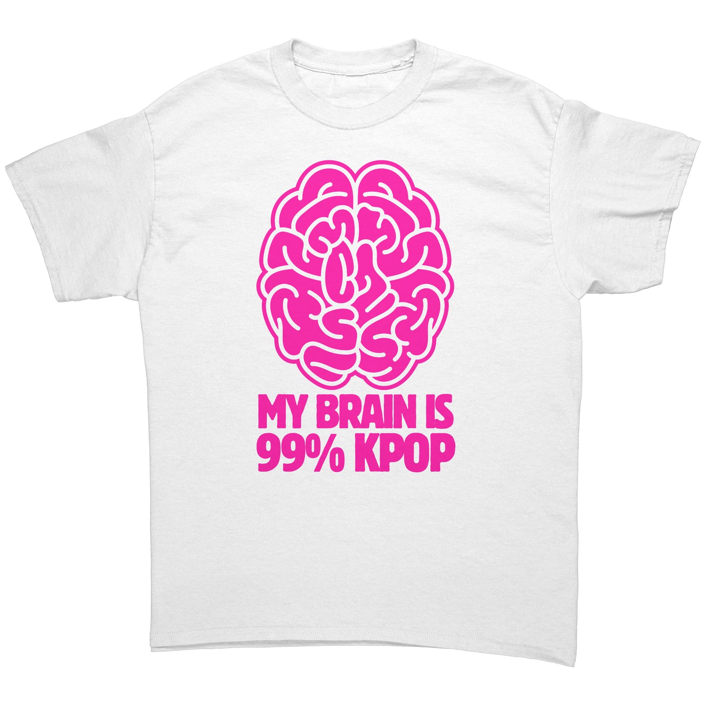 SKT KPOP Tees: MY BRAIN IS 99% KPOP Unisex Cotton Tee