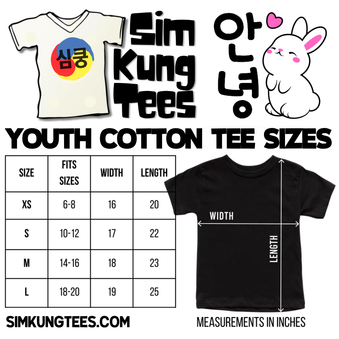 SKT Youth Tees: Cute HI (HELLO) BUNNY Cotton Unisex Tee